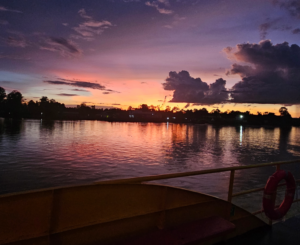 sunset cruise in sibu