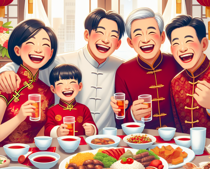 Chinese new year family